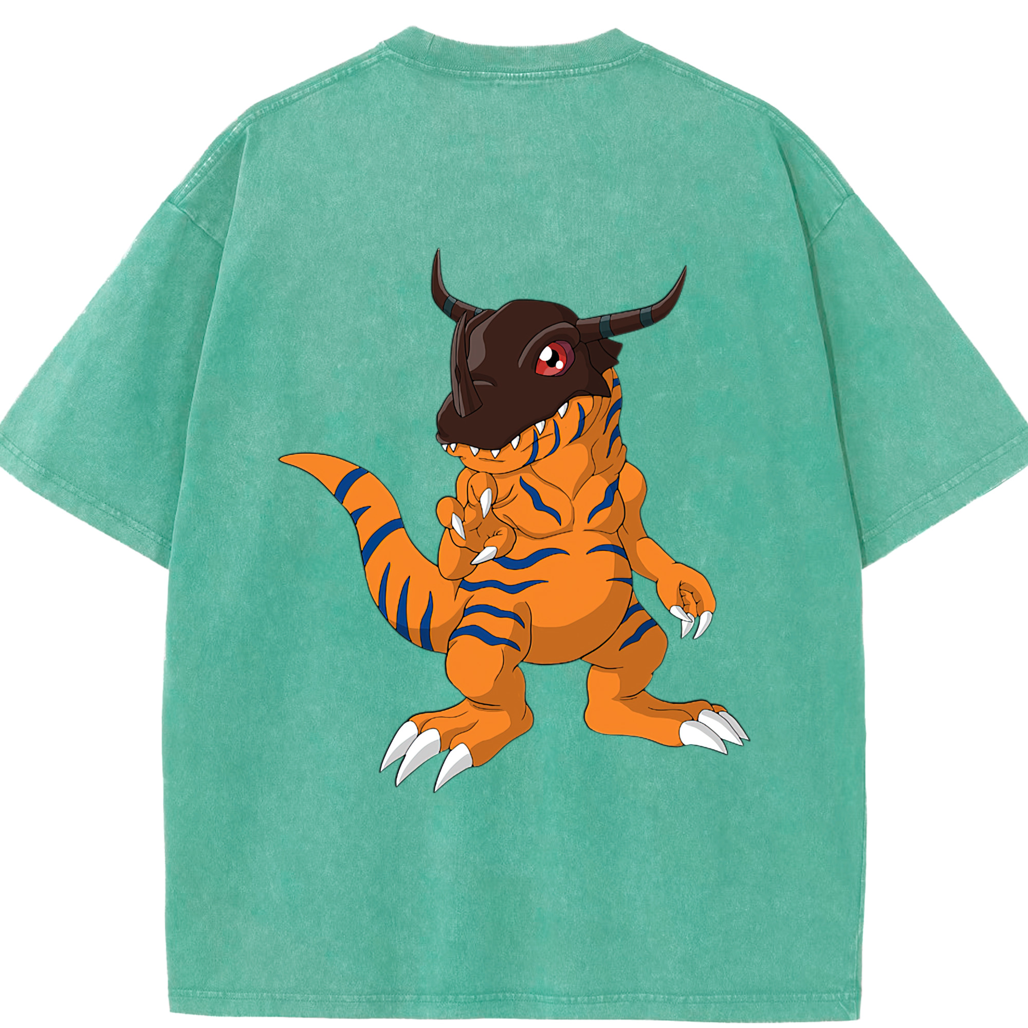 （画像用） Digimon デジタルモンスター/デジモン 綿100% ヴィンテージ風 半袖Tシャツ（背面プリント）